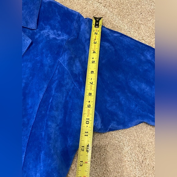 Vintage 100% Leather Cobalt Blue Jacket! - Picture 9 of 12